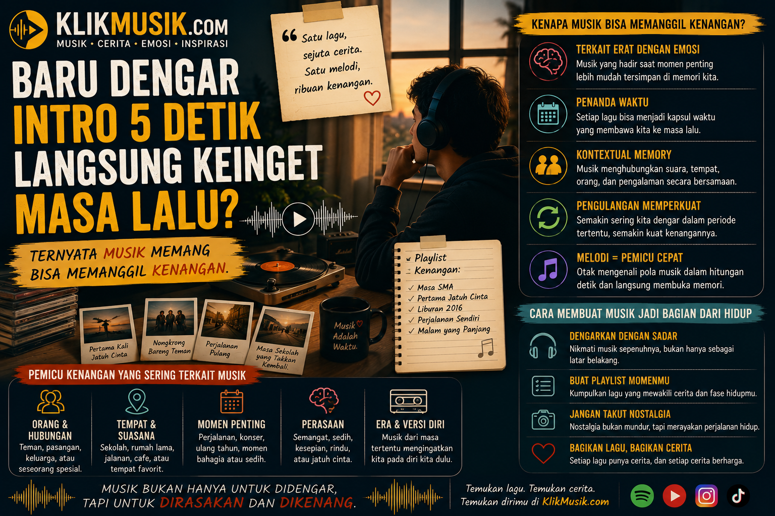 Baru Dengar Intro 5 Detik Langsung Keinget Masa Lalu? Ternyata Musik Memang Bisa Memanggil Kenangan post thumbnail image